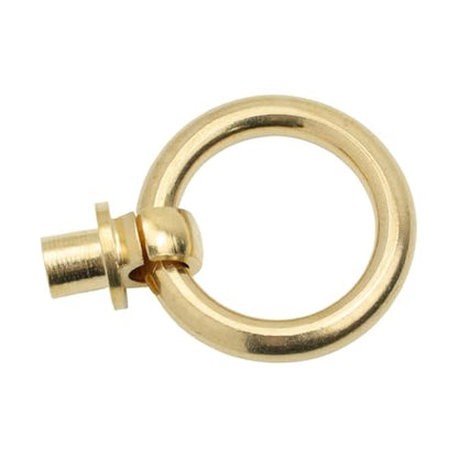 Geesatis 6 Pcs Brass Ring Pulls Handles,Antique Pulls Cabinet Knobs,Drawer pulls Closet Cupboard Door Decorative Handles - style: C
