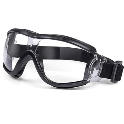 Kids Safety Goggles, Kids Lab Goggles,Soft silicone nose cushion and adjustable headband - color: Black