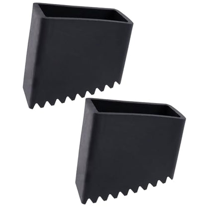 Geesatis 2Pcs Non-Slip Folding Ladder Feet Mat,Rubber Pads Covers Ladder Foot Pads,Anti-Skid Ladder Leg Cushion Bumper,1.2x2.4 Inch (Black) - color: Black, size: B-1.2in×2.4inch
