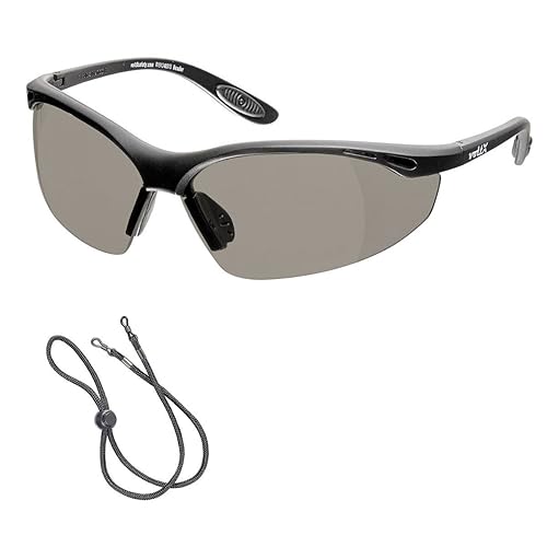 voltX 'Constructor' SAFETY READERS Full Lens Reading Safety Glasses (+2.0 Dioptre, Smoke) ANSI Z87.1+ & CE EN166F, Wraparound Style - Includes Safety Cord with headstop - UV400 anti fog coated lens - color: Smoke, size: +2.0 Dioptre