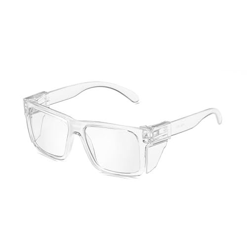 UV400 Bluelight Transition Photochromic Safety Glases Anti Scratch and Impact Resistant,Meets ANSI Z87.1 Standard - color: Glossy Clear