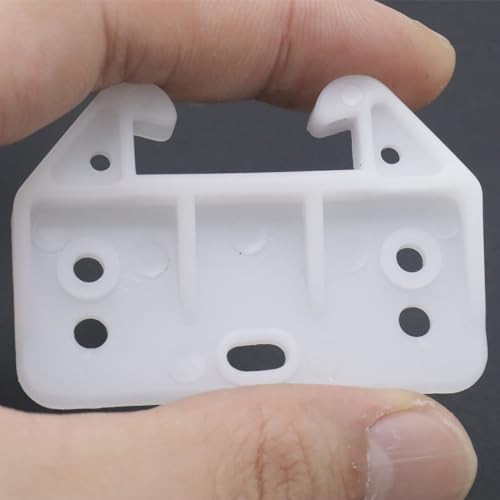 Set of 10 White Plastic Drawer Guides, Sturdy Rear Drawer Replacement Brackets with Screws, Perfect for Furniture, Dressers, and Wardrobes - Essential Drawer Track Parts