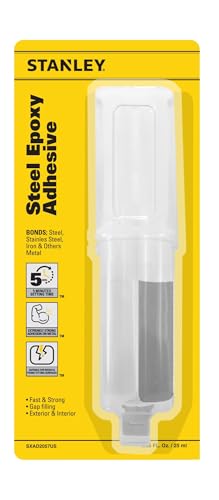 STANLEY Steel Adhesive - Quick Bonding for Repairs, Automotive, and Construction - 0.85 oz - 1 Pack - size: 1 Pack, style: Steel Epoxy