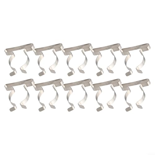 10 Pack Heavy Duty Manganese Steel Spring Terry Clips Wall Mount Tool Holders for Garage, Shed, and Workshop Organization, Fits 0.24 to 2 Inch Handles(50mm) - size: 50mm