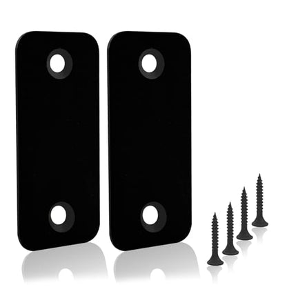 Door Edge Latch Hole Cover Plate for Deadbolt, Stainless Steel Door Edge Hole Filler Plate to Hide Unused Latch Holes, 1" x 2-1/4" (57 x 25 mm) (Black, 1" x 2-1/4") - color: Black