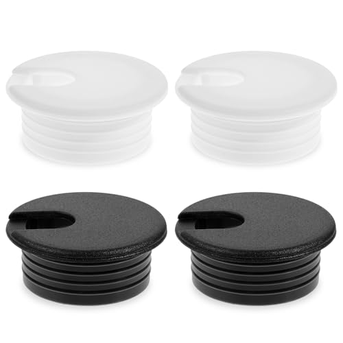 4 Pcs Flexible Desk Grommet 1-1/2 Inch Cable Grommet Cable Hole Cover Hole Covers for Cords Grommets for Desk Holes Drywall Holes Cover for Desktop Wiring Management Protection