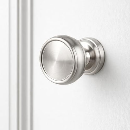 10 Pack Brushed Satin Nickel Cabinet Knobs, Furniture Hardware Knob Cabinet Pulls, Modern Single Hole Hardware for Kitchen Cabinet, Dresser, Drawer - color: Brushed Satin Nickel