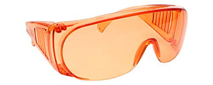 Calabria Fit Over Safety Glasses | Polarized Sunglasses Over Glasses | Wrap Around Anti-Fog | Scratch Resistant | Unisex - color: Orange