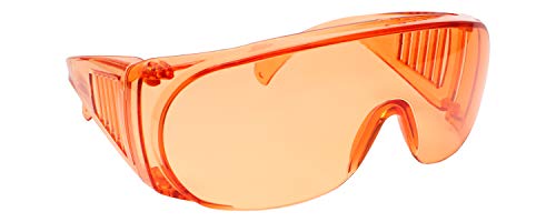 Calabria Fit Over Safety Glasses | Polarized Sunglasses Over Glasses | Wrap Around Anti-Fog | Scratch Resistant | Unisex - color: Orange