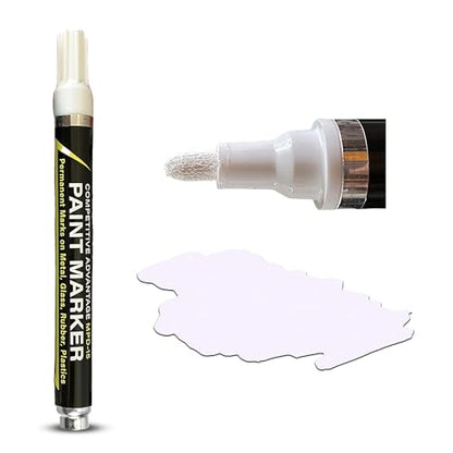 Enamel Paint Markers MPD-15 | WHITE - 1 Pack | Permanent Marks on Metal, Glass, Rubber, Plastic & more, Waterproof UV Resistant - color: White
