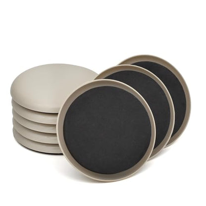 Furniture Sliders, Furniture Sliders Pads for Hardwood Floors, Chair Legs Floors Protectors, Reusable Round Glides Glider, Heavy Duty Furniture Movers Sliders (8 Pcs, 4 3/4inch，Beige) - size: 4 3/4" Round-8 Pack Beige