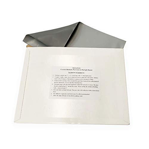 A.A Stick N Repair Cracked Bathtub, Pool Liner, Roof, Skylight, Vinyl Skirting, Siding Repair Kit (Gray) - color: Gray