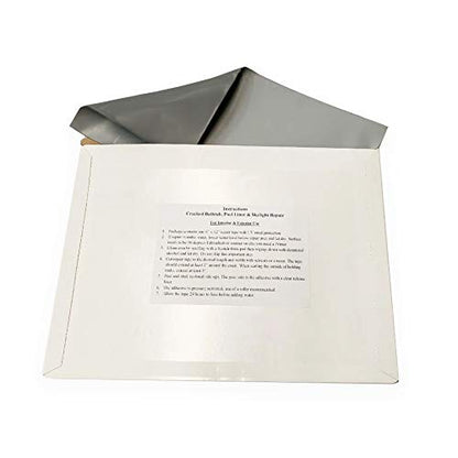 A.A Stick N Repair Cracked Bathtub, Pool Liner, Roof, Skylight, Vinyl Skirting, Siding Repair Kit (Gray) - color: Gray