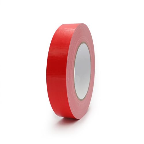 Duct Tape 1 Inch X 44 Yards, 8.5 mil Thickness, Heavy Duty Red Duct Tape, No Residue, Waterproof, Tear by Hand for Repairs, Industrial, Professional Use - color: Red, size: 1 inch X 44 Yards