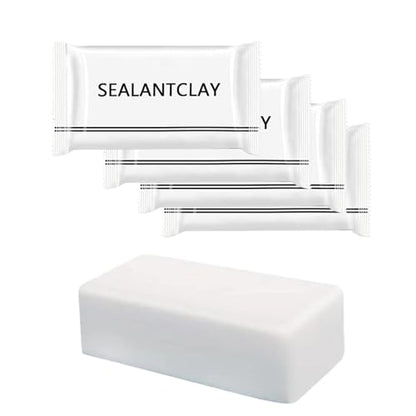 Pack of 4 White Seal Putty Waterproof Duct Seal Repair Sealing Clay, Quick Mending Mud for Drain Connection, Wall Hole, Air Conditioning Hole - color: 4 pack of sealant