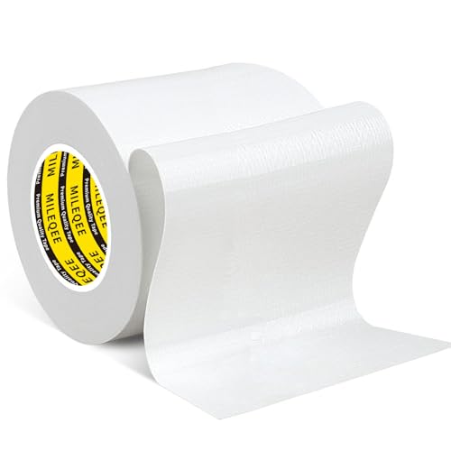 Duct Tape Heavy Duty Single Sided, Strong Adhesive High Strength, Waterproof Mesh Tape for Indoor and Outdoor Repairing Sealing Bonding, Easy Use Hand Tearable, 3.15 Inch x 33 Feet, White - size: 3.15″ x 33 FT
