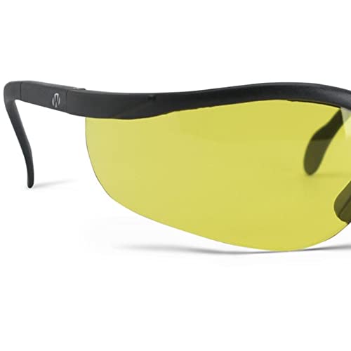 Walker's Sport High-Grade Polycarbonate Lenses Half Frame Soft Rubber Nose Piece Adjustable Safety Shooting Glasses - color: Yellow, size: One Size