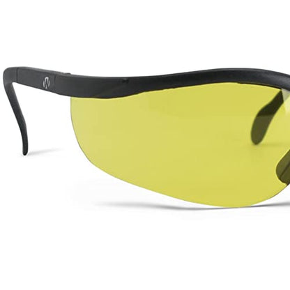 Walker's Sport High-Grade Polycarbonate Lenses Half Frame Soft Rubber Nose Piece Adjustable Safety Shooting Glasses - color: Yellow, size: One Size