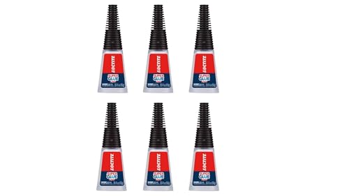 Loctite Super Glue Liquid Longneck Bottle, Clear, 0.35 fl oz Bottle, 6 Pack - Superglue for Plastic, Wood, Metal, Crafts & Repair, Cyanoacrylate Adhesive Instant Glue, Quick Dry - size: 0.35 fl oz (Pack of 6)