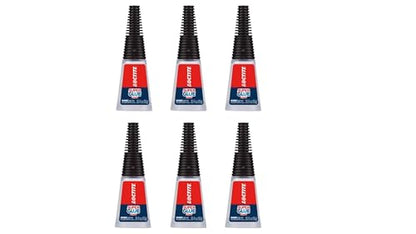 Loctite Super Glue Liquid Longneck Bottle, Clear, 0.35 fl oz Bottle, 6 Pack - Superglue for Plastic, Wood, Metal, Crafts & Repair, Cyanoacrylate Adhesive Instant Glue, Quick Dry - size: 0.35 fl oz (Pack of 6)