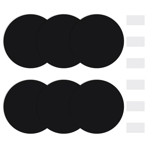 Round Wall Hole Cover Plate, 6Pcs PVC Plastic Ceiling Cover Blank Round Decorative Wall Plate for Holes,Scratches (Black,63mm) - color: Black,2.5in, size: Round-6pcs