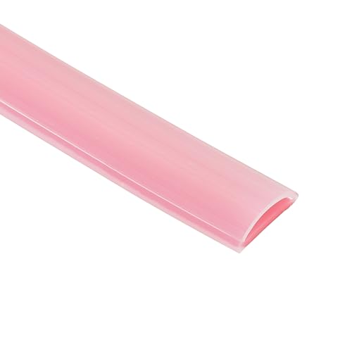 PATIKIL Silicone Weather Stripping Door Seal, 9.8 ft D Shape Weather Stripping Self Adhesive Door Seal Strip for Door Frame, Window Sealing, Large Gap, 1/2" Wx5/128 Tx1/5 H, Clear/Red - size: 9.8 ft Long, 1/2"Wx5/128"Tx1/5"H