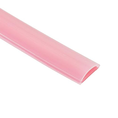 PATIKIL Silicone Weather Stripping Door Seal, 19.7 ft D Shape Weather Stripping Self Adhesive Door Seal Strip for Door Frame, Window Sealing, Large Gap, 1/2" Wx5/128 Tx1/5 H, Clear/Red - size: 19.7 Ft Long, 1/2"wx5/128"tx1/5"h