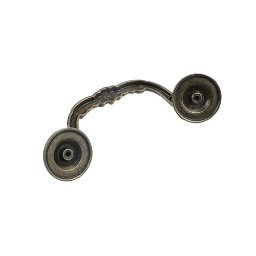 Geesatis 10 Pcs Cabinet Drawer Pull Handles Zinc Alloy Furniture Decorative Knobs Pull Handles, with Mounting Screws, Bronze Tone & Length 5 inch / 125 mm - style: L
