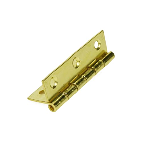 Antrader 2" Gold Folding Butt Hinges Mini Cabinet Hinges with Screws for Cabinet Drawers Jewelry Box, 12 Pack - color: Gold, size: 2" x 1.1", 12pcs