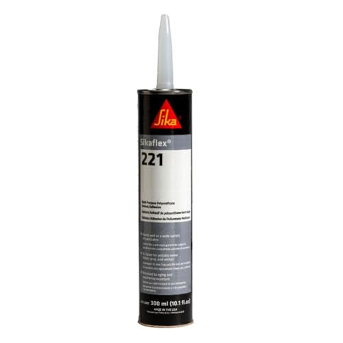 SIKA Sikaflex-221 Multi-Purpose Sealant/Adhesive, Gray, 10.1 fl. oz – Fast-Curing Polyurethane, Highly Elastic, Weather-Resistant, Sandable & Paintable, Bonds to Wood, Metal, and Plastics - color: Aluminum Gray, style: Compact