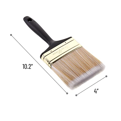Bates- 4 Inch, Soft Tip Paint Brushes for Walls, Trim Paint Brushes, Stain Brush, Paint Brushes for Painting Walls, Oil Paint Brush - size: 4 Inch, 1 Pack