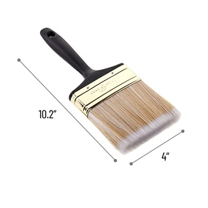 Bates- 4 Inch, Soft Tip Paint Brushes for Walls, Trim Paint Brushes, Stain Brush, Paint Brushes for Painting Walls, Oil Paint Brush - size: 4 Inch, 1 Pack