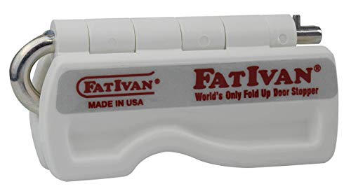 The Original Fat Ivan Fold Up Doorstop Wedge with Magnet - for Moving Office Home or School - Great for Police, Admin, Firefighters and Any time You Need a Door to Stay Open - color: White, size: 1 Pack