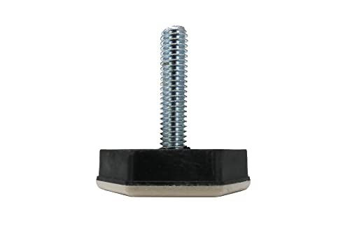 Shepherd SlideGlide 1-1/2" Hex-Base Protective Furniture Sliders with Threaded Stem, Screw-On Heavy-Duty Furniture Mover Pads for Carpet, Set of 4, Beige