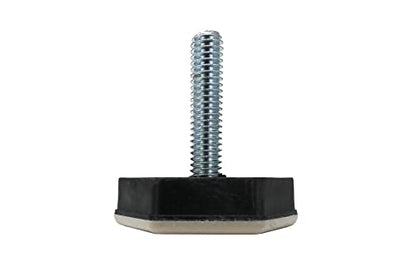 Shepherd SlideGlide 1-1/2" Hex-Base Protective Furniture Sliders with Threaded Stem, Screw-On Heavy-Duty Furniture Mover Pads for Carpet, Set of 4, Beige