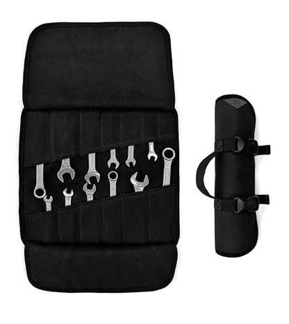 Under NY Sky Tool Roll Organizer, Heavy-Duty Wrench Bag, Portable Hand Tool Pouch for Mechanics, Electricians, and Hand Tools - color: 14 Slots Black