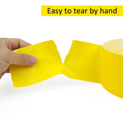 BOMEI PACK Light Yellow Sticky Duct Tape Heavy Duty Strong Industrial Color Duct Tape 3.6inch x 72yds for Packing and Repairing 1Pack - color: Light Yellow