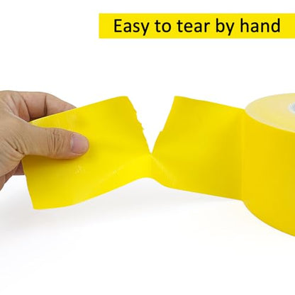 BOMEI PACK Light Yellow Sticky Duct Tape Heavy Duty Strong Industrial Color Duct Tape 3.6inch x 72yds for Packing and Repairing 1Pack - color: Light Yellow