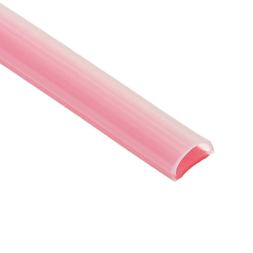 PATIKIL Silicone Weather Stripping Door Seal, 9.8 ft D Shape Weather Stripping Self Adhesive Door Seal Strip for Door Frame, Window Sealing, Large Gap, 15/32" Wx5/128 Tx15/64 H, Clear/Red - size: 9.8 ft Long, 15/32"Wx5/128"Tx15/64"H