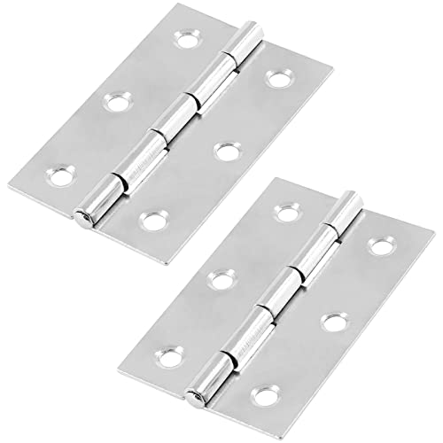Murtenze 12 Pack 2.5 Inch Door Hinge, Silver Butt Hinges with Mounting Screws - color: Silver, size: 2.5 Inch