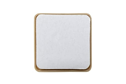 Shepherd Hardware 3949 2-Inch Adhesive, Square, Slide Glide Furniture Sliders, 4-Pack,Beige - style: 2 Inch, Square
