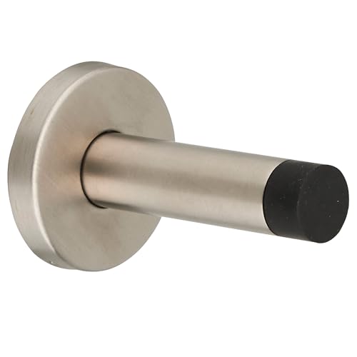 THIRARD 3.2" Wall-Mounted Door Stop – 304 Stainless Steel, Durable Design with Rubber Tip for Noise Reduction & Wall Protection – Rust-Resistant, Easy Installation, Ideal for Home & Office