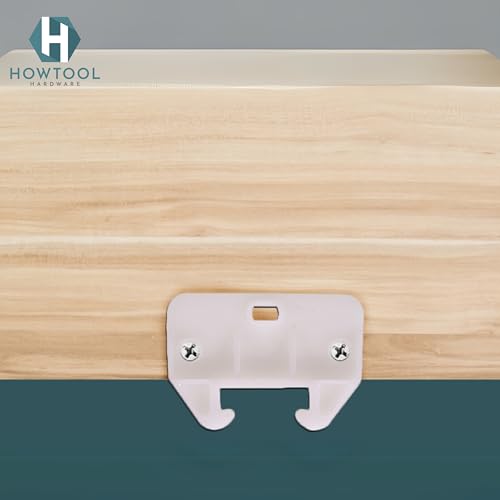 Drawer Track Guides Fixed L-Angle Drawer Glide Set with Screws, 8 Pack White Replacement Drawer Guides for Side-Mount Rails | HOWTOOL