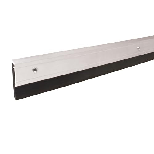 M-D Building Products 69604 All Season Aluminum Door Sweep for Bottom of Door, Heavy Duty Rubber Seal, Exterior & Interior Weather Stripping Bottom Door Seal, Commercial & Residential, (Silver, 48in) - color: Silver, size: 48 Inch