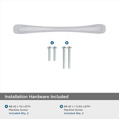Amerock Vaile 3-3/4 inch (96mm) Center-to-Center Polished Chrome Cabinet Pull - 25 Pack - color: Polished Chrome, size: 3-3/4 inch (96mm) Center-to-Center, style: 25 Pack