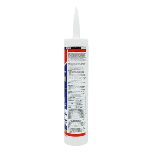 Red Devil 078060 Silicone Ultra 100% RTV Silicone Sealant, 10.1 oz., Black, 1 Pack - color: Black, size: 1 - Pack, style: 10.1 oz.