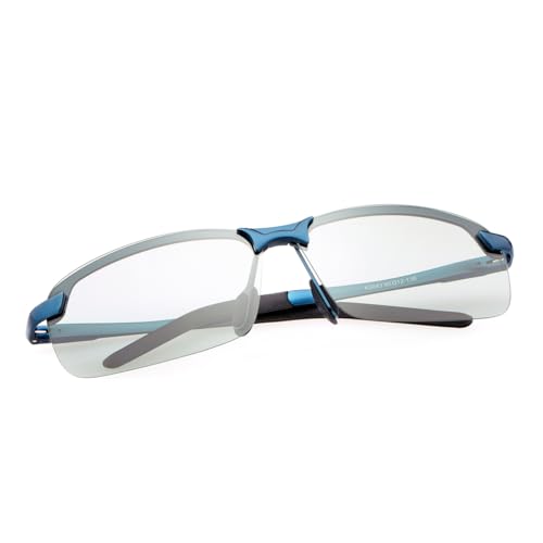 YIMI Polarized Photochromic Driving z87 Sunglasses For Men Women Day and Night safety glasses - color: Blue Frame