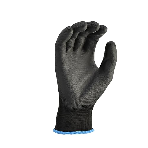 G & F Work Gloves for Men, Lightweight Grip, Polyurethane Coated, Touchscreen Compatible, Flexible & Breathable, Durable Construction, Ideal for Gardening, Mechanics, and General Duty Tasks, 12 Pairs - size: X-Large