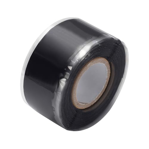 Waterproof Transparent Silicone Repair Tape,Self-Fusing Sealant for Leaky & Damaged Pipes, Easy to Apply with Adhesive (0.98 * 59 inches/Black) - color: 0.98*59 inches/Black