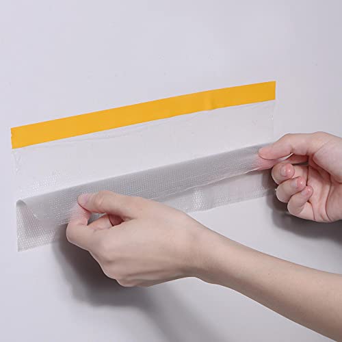 uxcell Pre-Taped Masking Film, 78.7 in x 65 Ft, Plastic Drop Cloth with Medium-Tack Painters Tape for Painting Protection - size: 78.7 in x 65 Ft